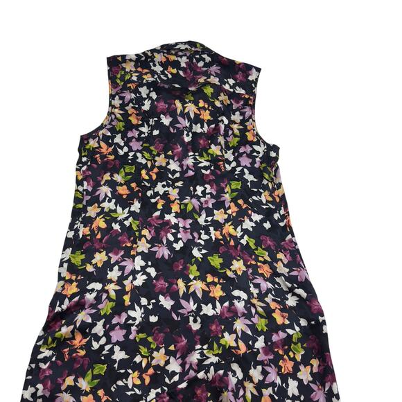 Equipment Eclipse Tira Floral Feminine  Printed 100% Silk  Dress Women's Size M - Picture 5 of 9